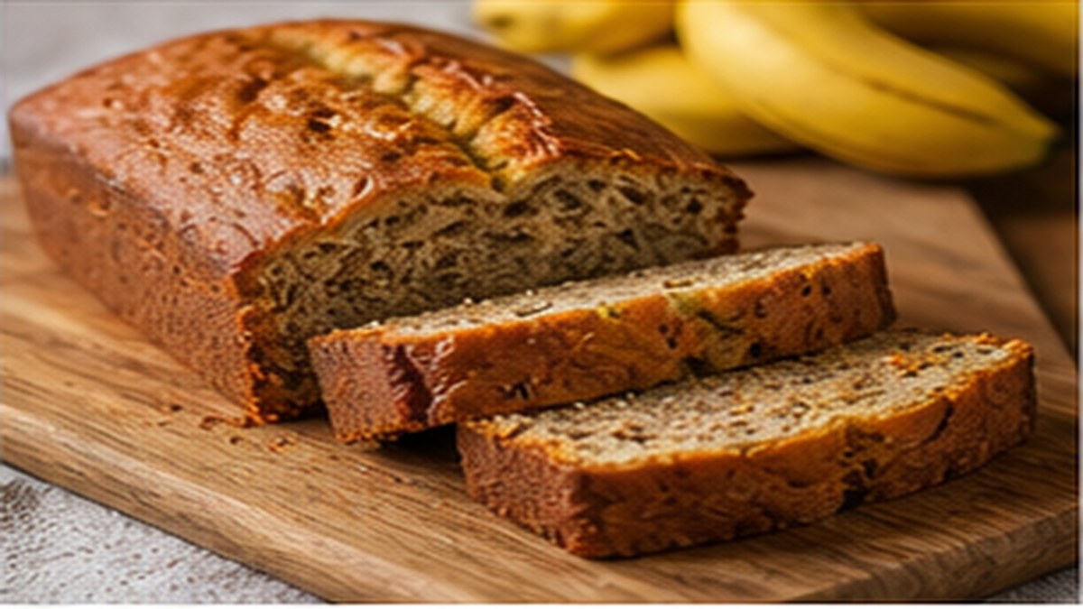 Bolo de banana com canela